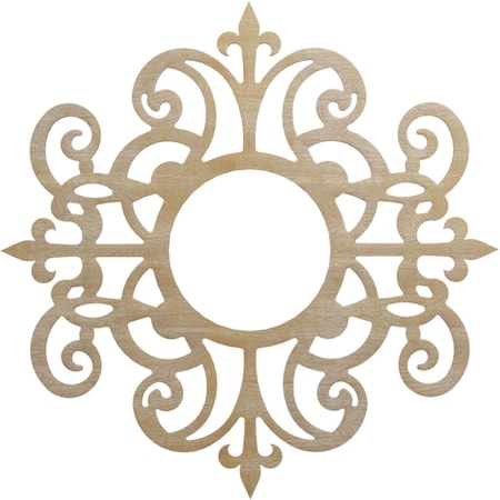 Ekena Millwork Dijon Wood Fretwork Pierced Ceiling Medallion, Birch, 36"OD x 11 3/4"ID x 1/4"T CMWP36X36X0250DIBI